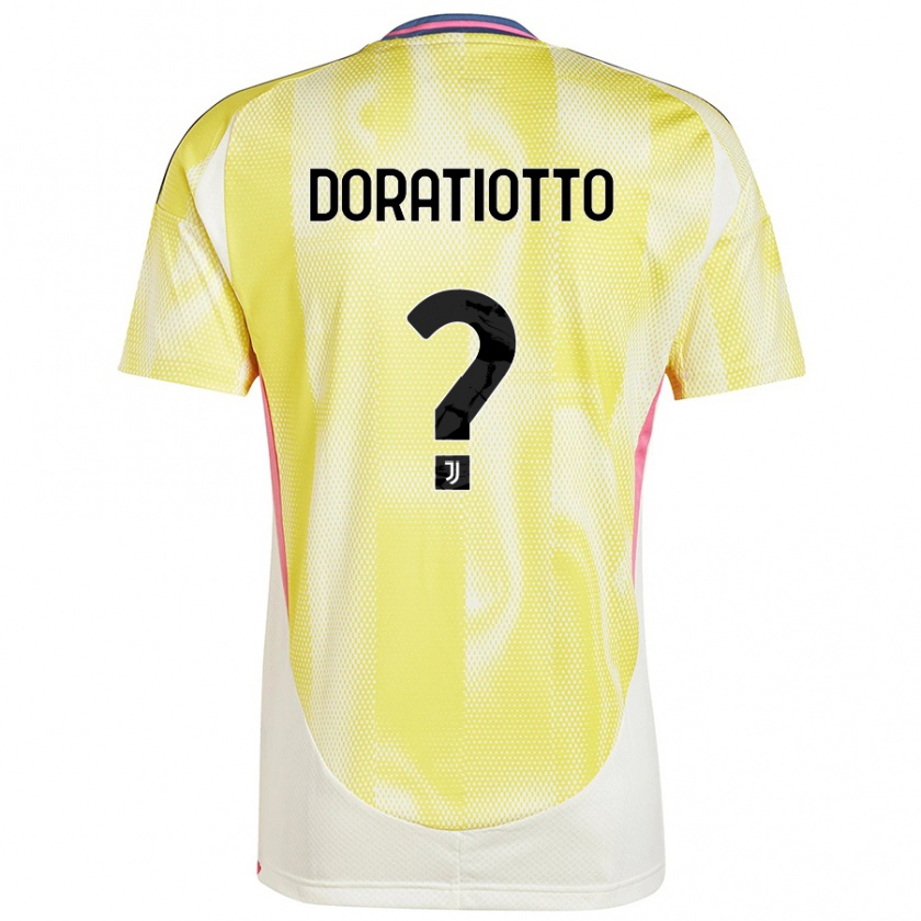 Kandiny Bambino Maglia Giulio Doratiotto #0 Giallo Solare Kit Gara Away 2024/25 Maglietta