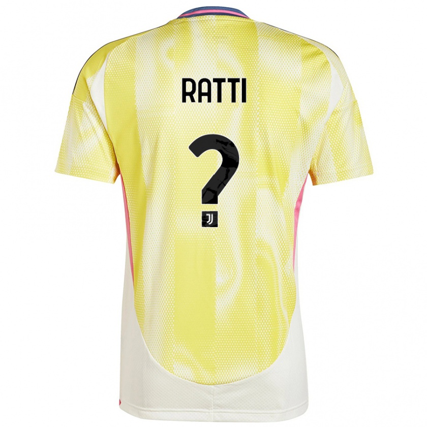 Kandiny Bambino Maglia Leonardo Ratti #0 Giallo Solare Kit Gara Away 2024/25 Maglietta