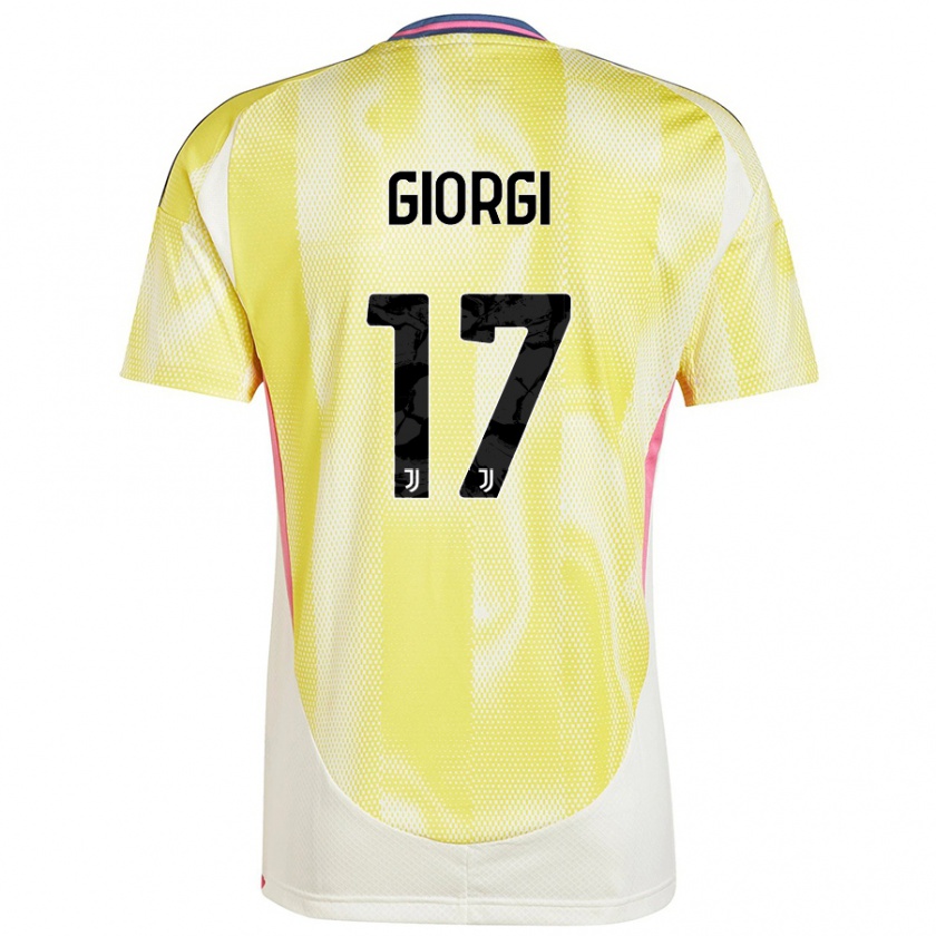 Kandiny Bambino Maglia Lorenzo Giorgi #17 Giallo Solare Kit Gara Away 2024/25 Maglietta