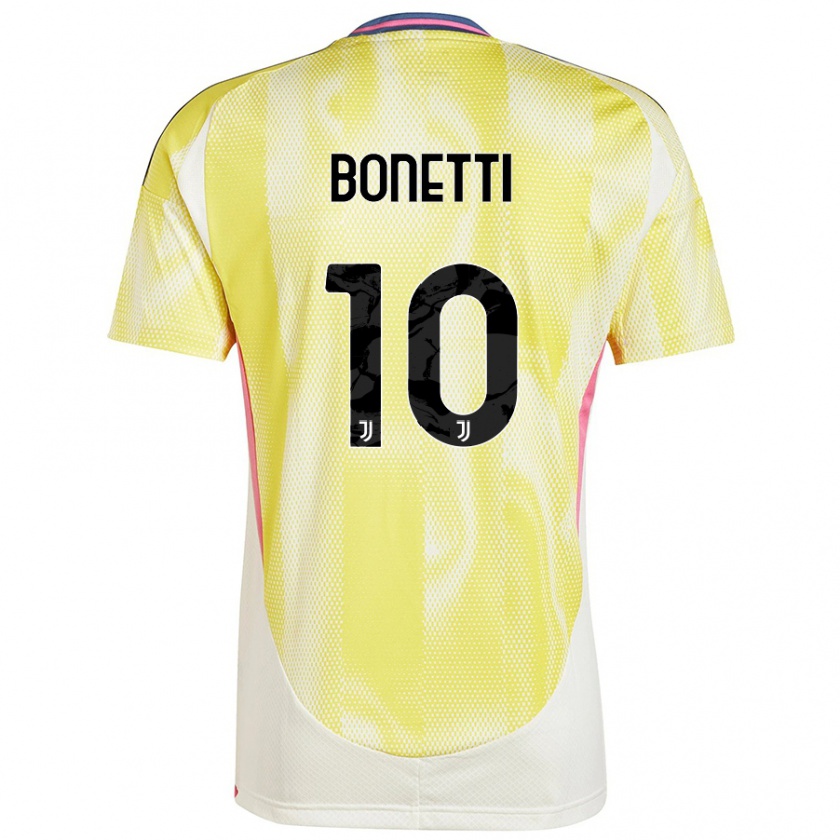 Kandiny Kinder Andrea Bonetti #10 Solargelb Auswärtstrikot Trikot 2024/25 T-Shirt Österreich