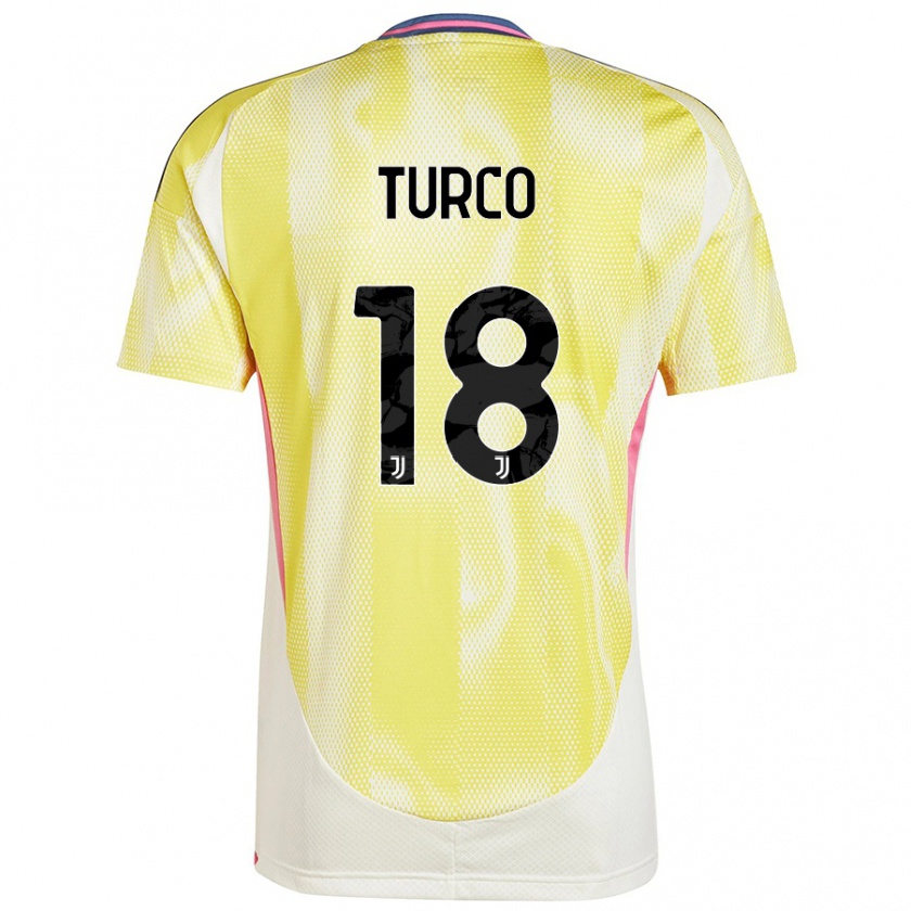 Kandiny Kinder Nicolo Turco #18 Solargelb Auswärtstrikot Trikot 2024/25 T-Shirt Österreich