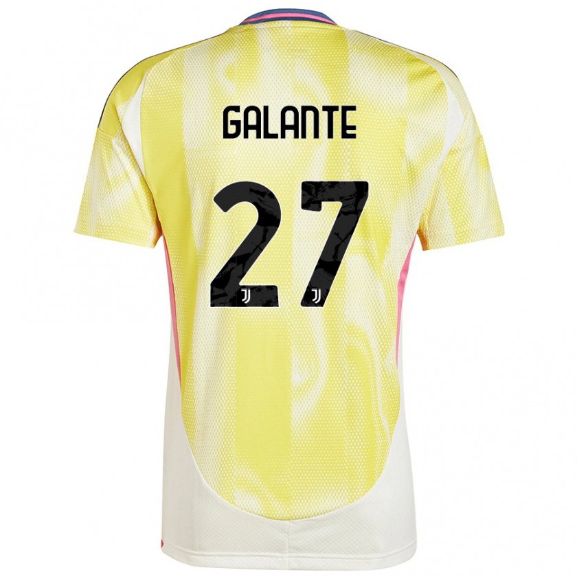 Kandiny Kinderen Tommaso Galante #27 Zonnig Geel Uitshirt Uittenue 2024/25 T-Shirt