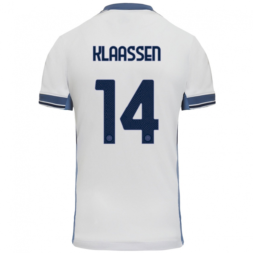 Kandiny Kinder Davy Klaassen #14 Weißgrau Auswärtstrikot Trikot 2024/25 T-Shirt Österreich