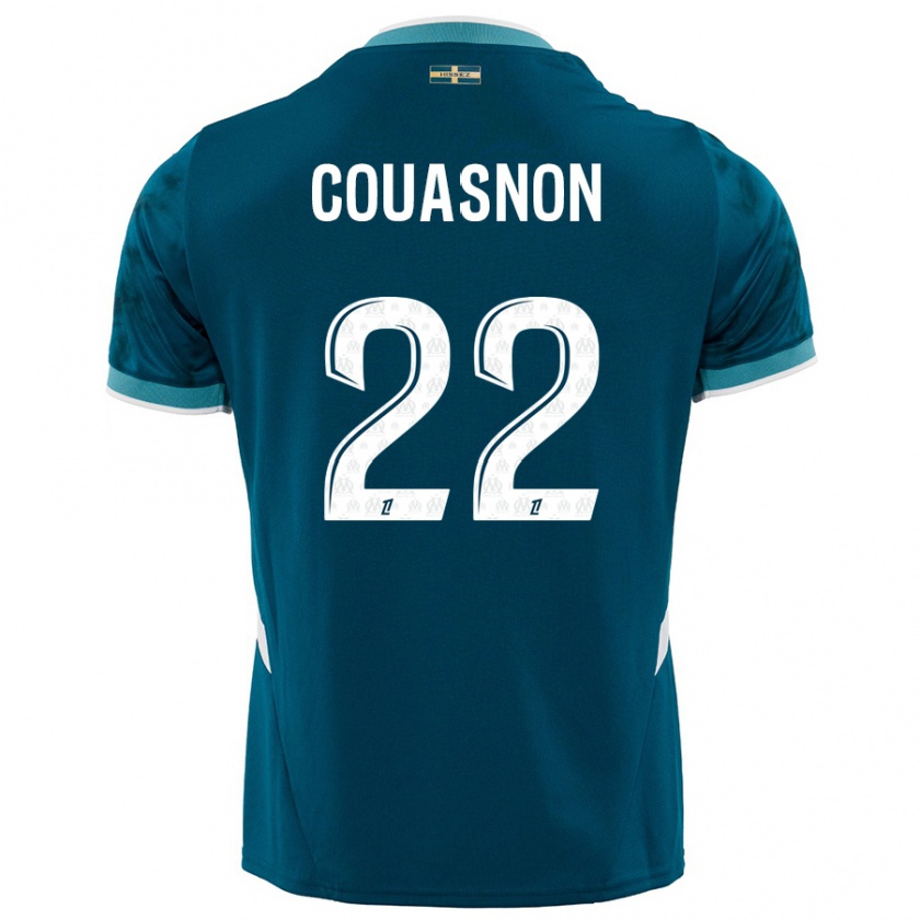 Kandiny Criança Camisola Roxane Couasnon #22 Azul Turquesa Alternativa 2024/25 Camisa Brasil