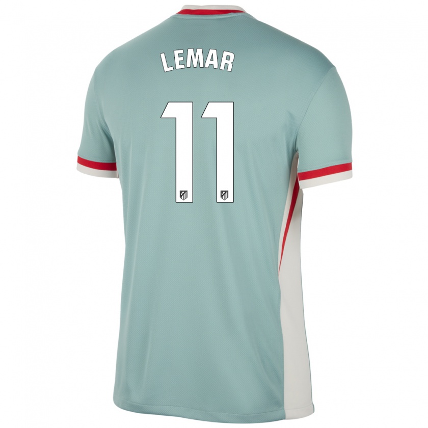 Kandiny Niño Camiseta Thomas Lemar #11 Beige Claro Azul 2ª Equipación 2024/25 La Camisa