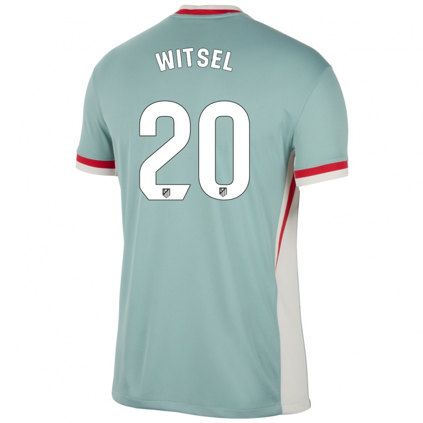 Kandiny Kinderen Axel Witsel #20 Lichtbeige Blauw Uitshirt Uittenue 2024/25 T-Shirt