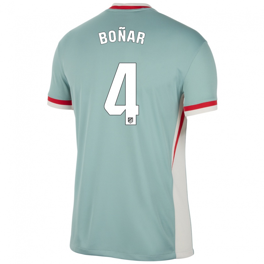 Kandiny Bambino Maglia Javier Boñar #4 Beige Chiaro Blu Kit Gara Away 2024/25 Maglietta