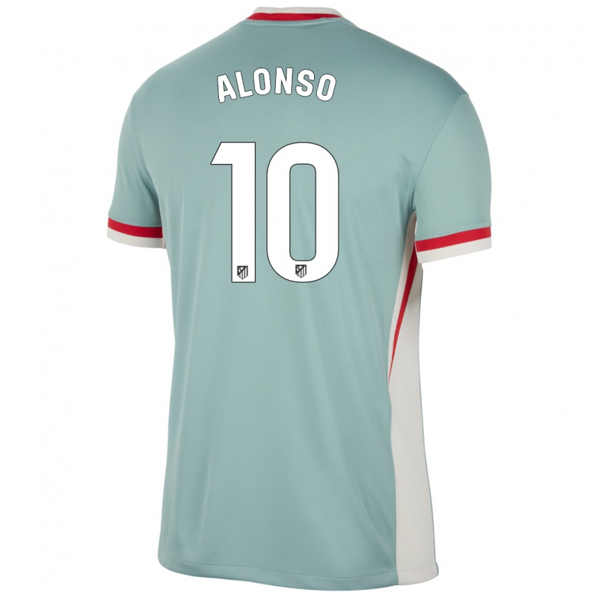 Kandiny Kinder Javi Alonso #10 Hellbeige Blau Auswärtstrikot Trikot 2024/25 T-Shirt Österreich