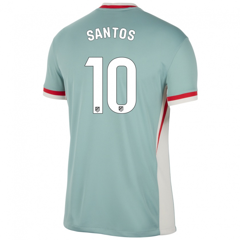 Kandiny Kinder Leicy Santos #10 Hellbeige Blau Auswärtstrikot Trikot 2024/25 T-Shirt Österreich