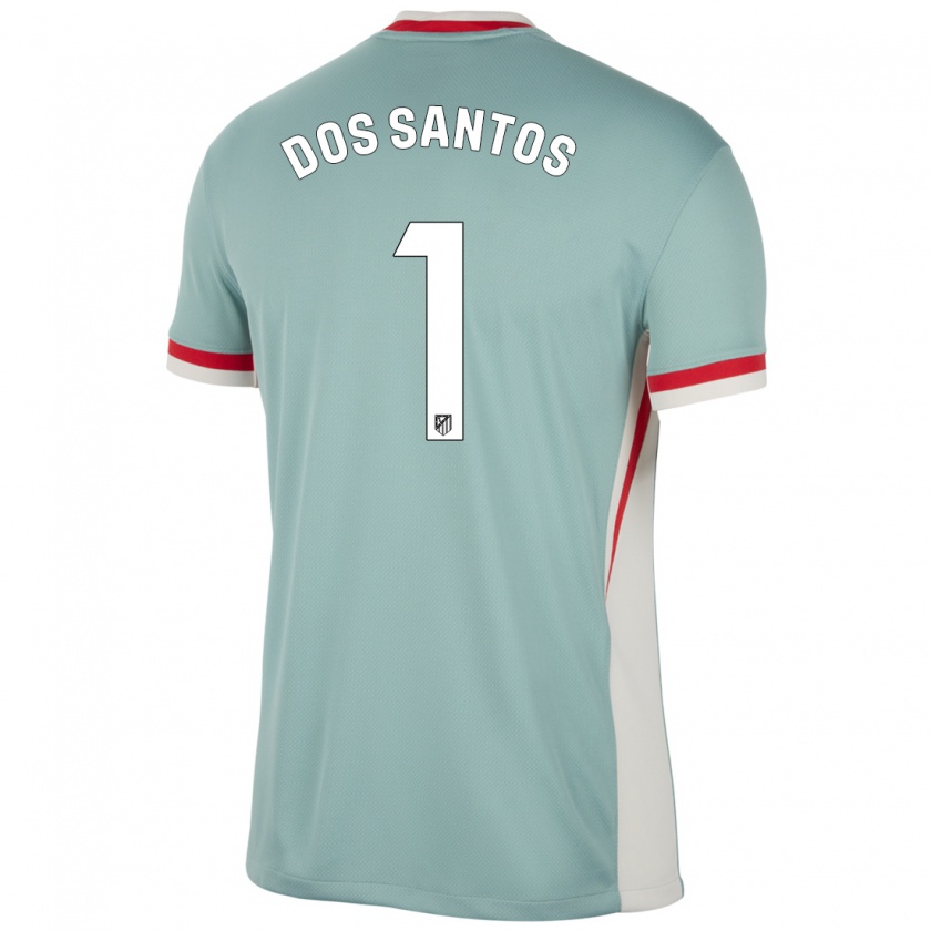 Kandiny Kinderen Alex Dos Santos #1 Lichtbeige Blauw Uitshirt Uittenue 2024/25 T-Shirt