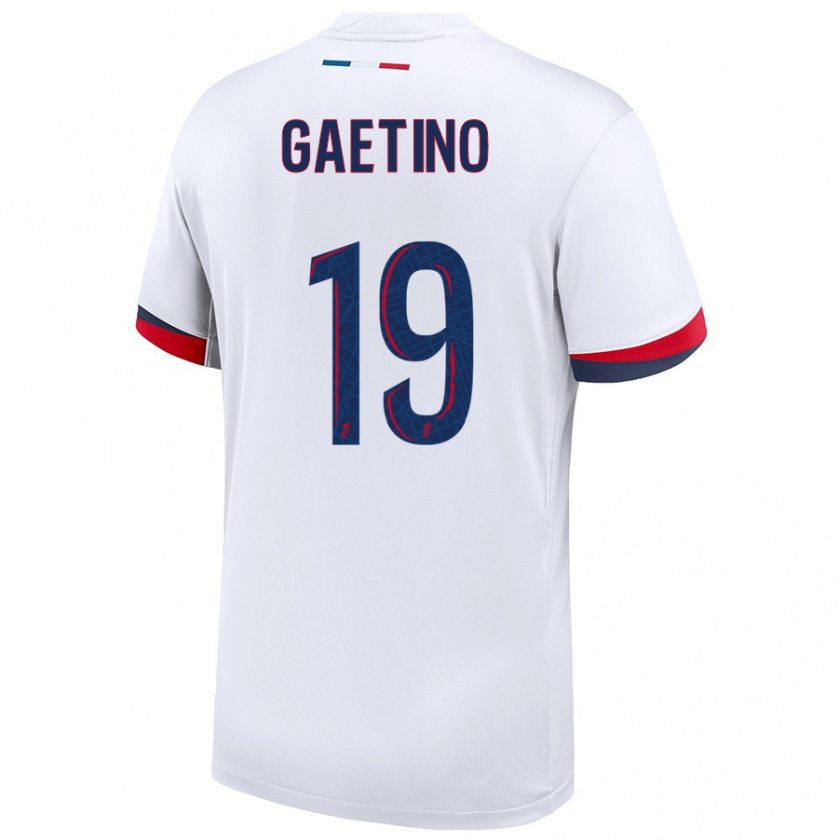 Kandiny Niño Camiseta Eva Gaetino #19 Blanco Azul Rojo 2ª Equipación 2024/25 La Camisa México