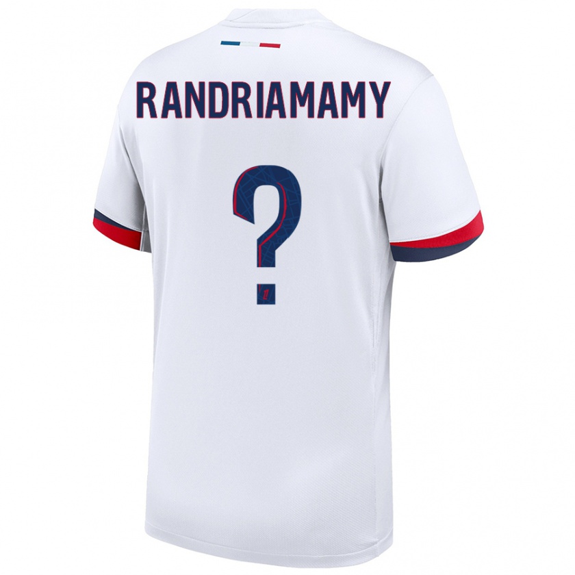 Kandiny Niño Camiseta Mathyas Randriamamy #0 Blanco Azul Rojo 2ª Equipación 2024/25 La Camisa México