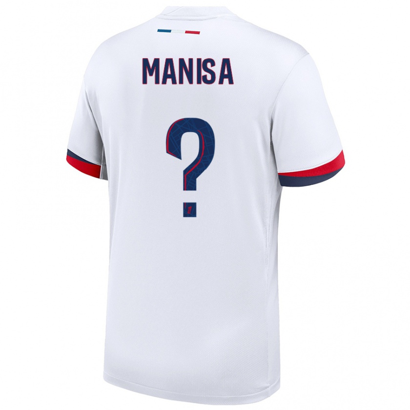 Kandiny Bambino Maglia Lenny Manisa #0 Bianco Blu Rosso Kit Gara Away 2024/25 Maglietta