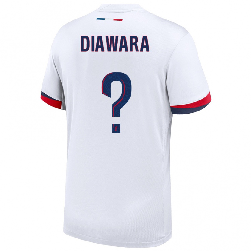 Kandiny Bambino Maglia Lahna Diawara #0 Bianco Blu Rosso Kit Gara Away 2024/25 Maglietta