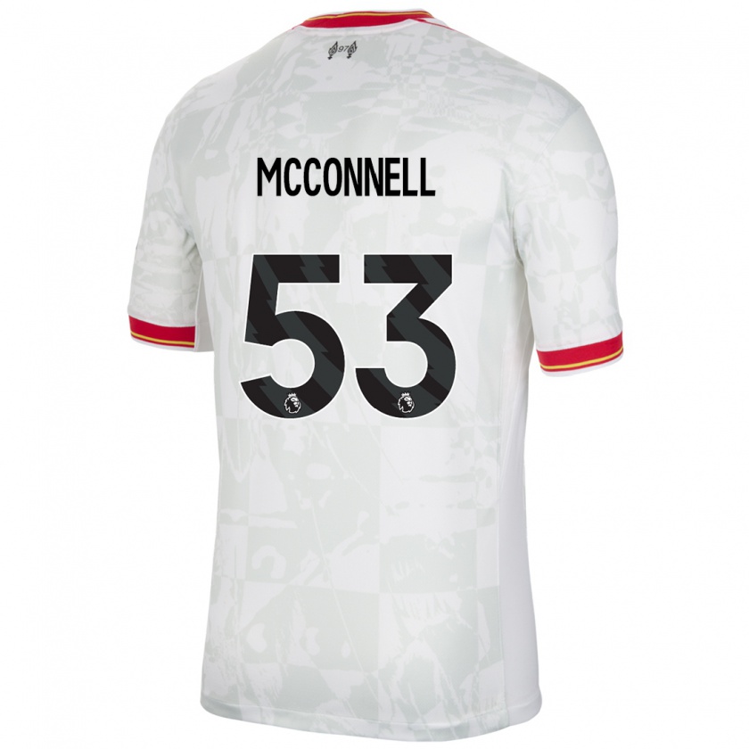 Kandiny Kinder James Mcconnell #53 Weiß Rot Schwarz Ausweichtrikot Trikot 2024/25 T-Shirt Österreich