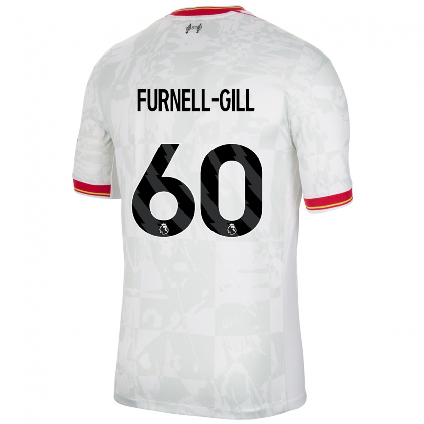 Kandiny Bambino Maglia Luca Furnell-Gill #60 Bianco Rosso Nero Kit Gara Third 2024/25 Maglietta