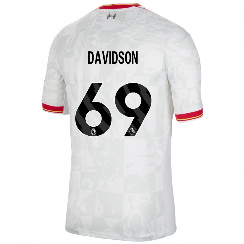 Kandiny Kinder Josh Davidson #69 Weiß Rot Schwarz Ausweichtrikot Trikot 2024/25 T-Shirt Österreich