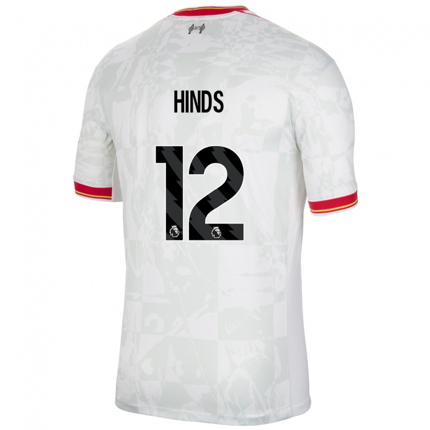 Kandiny Kinder Taylor Hinds #12 Weiß Rot Schwarz Ausweichtrikot Trikot 2024/25 T-Shirt Österreich