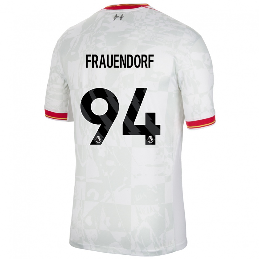 Kandiny Kinder Melkamu Frauendorf #94 Weiß Rot Schwarz Ausweichtrikot Trikot 2024/25 T-Shirt Österreich