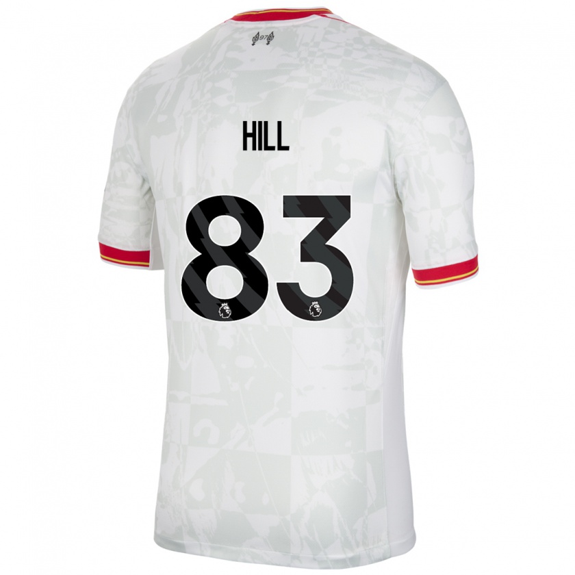 Kandiny Kinderen Thomas Hill #83 Wit Rood Zwart Thuisshirt Derde Tenue 2024/25 T-Shirt