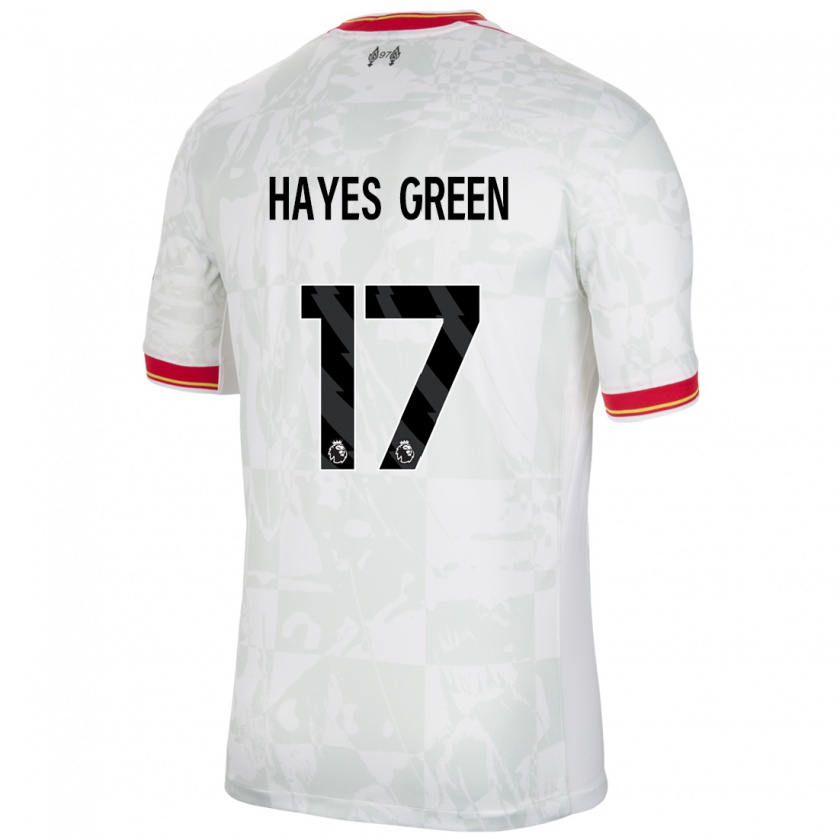 Kandiny Kinder Charlie Hayes-Green #17 Weiß Rot Schwarz Ausweichtrikot Trikot 2024/25 T-Shirt Österreich