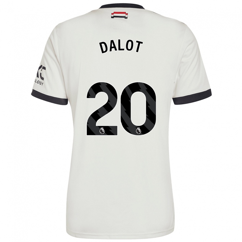 Kandiny Kinderen Diogo Dalot #20 Gebroken Wit Thuisshirt Derde Tenue 2024/25 T-Shirt