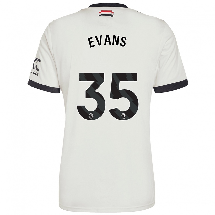 Kandiny Kinderen Jonny Evans #35 Gebroken Wit Thuisshirt Derde Tenue 2024/25 T-Shirt