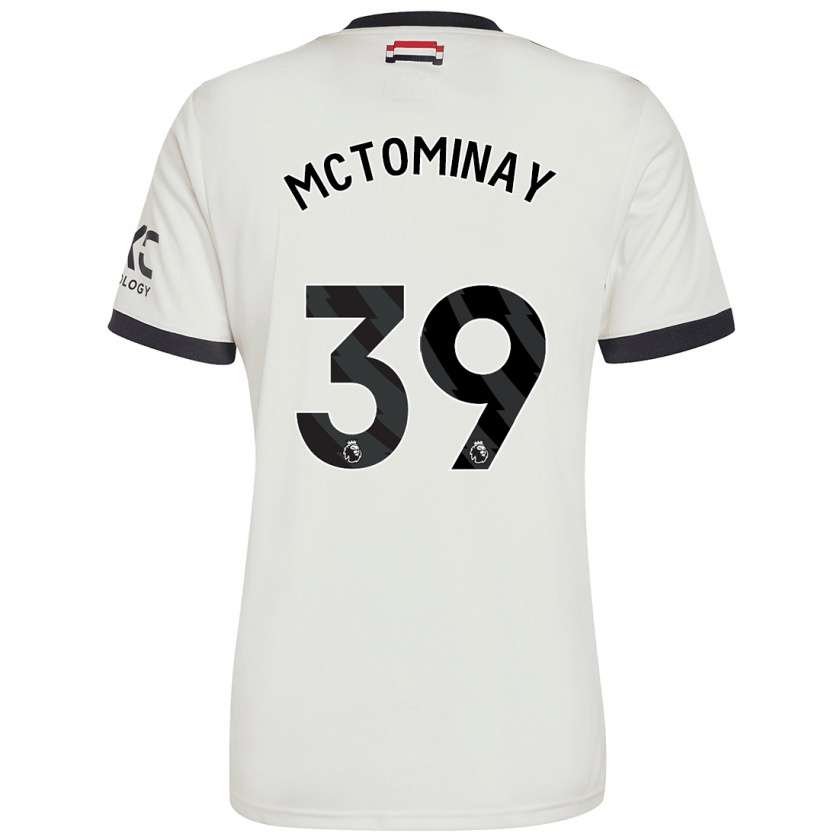 Kandiny Bambino Maglia Scott Mctominay #39 Bianco Sporco Kit Gara Third 2024/25 Maglietta