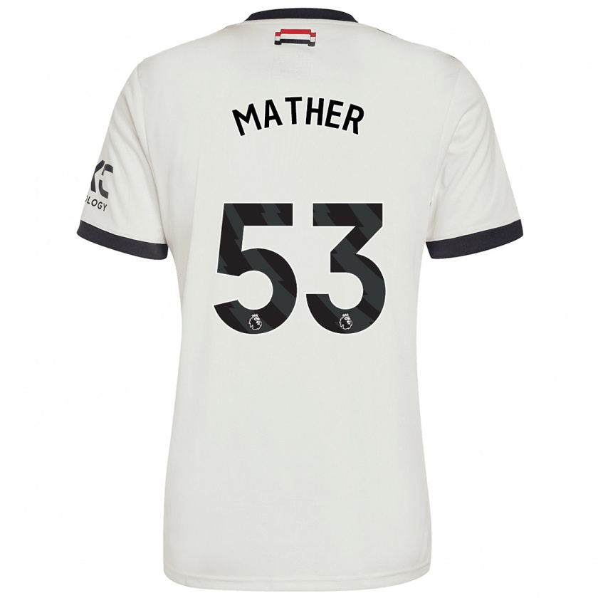 Kandiny Kinderen Sam Mather #53 Gebroken Wit Thuisshirt Derde Tenue 2024/25 T-Shirt