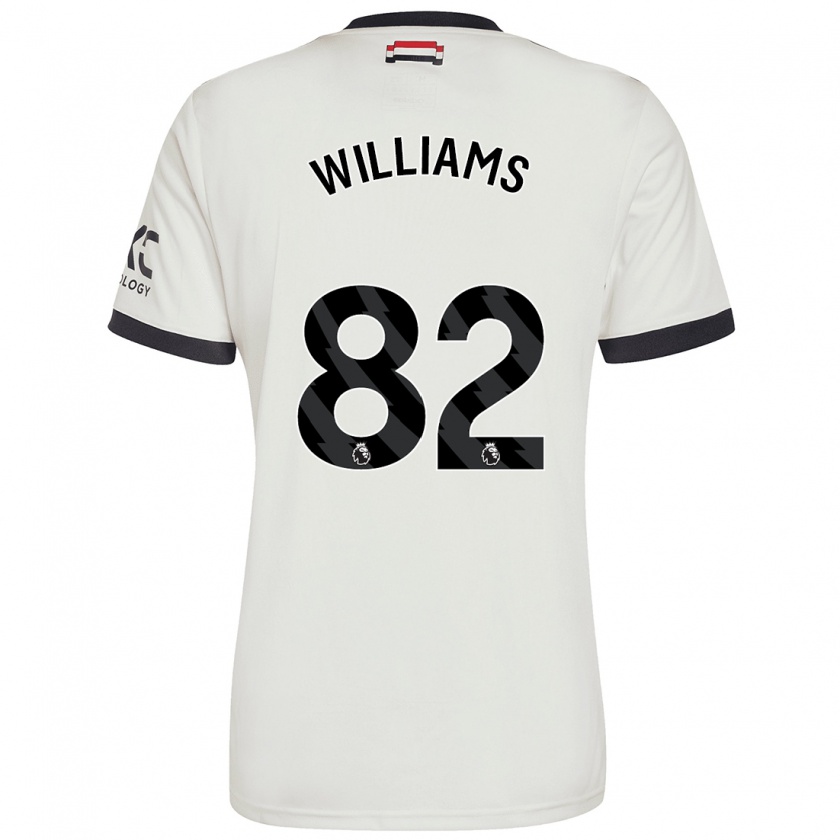 Kandiny Kinderen Ethan Williams #82 Gebroken Wit Thuisshirt Derde Tenue 2024/25 T-Shirt