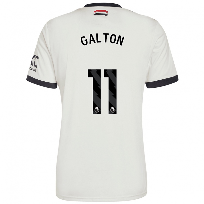 Kandiny Bambino Maglia Leah Galton #11 Bianco Sporco Kit Gara Third 2024/25 Maglietta