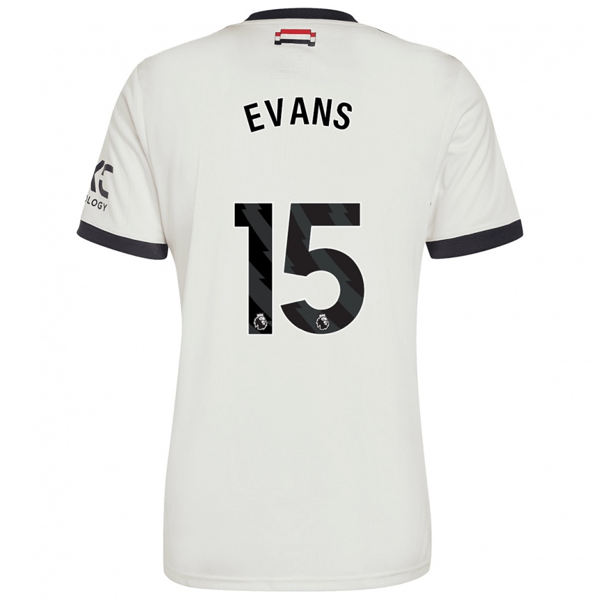 Kandiny Niño Camiseta Gemma Evans #15 Blanquecino Equipación Tercera 2024/25 La Camisa