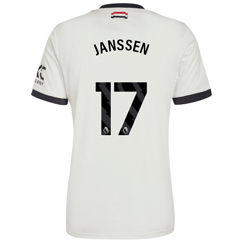 Kandiny Kinderen Dominique Janssen #17 Gebroken Wit Thuisshirt Derde Tenue 2024/25 T-Shirt