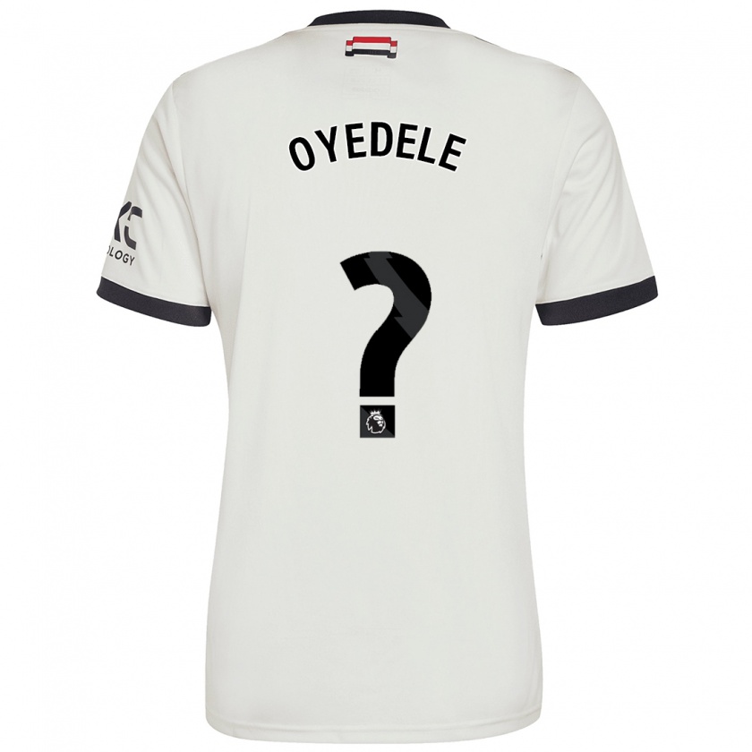 Kandiny Bambino Maglia Maxi Oyedele #0 Bianco Sporco Kit Gara Third 2024/25 Maglietta