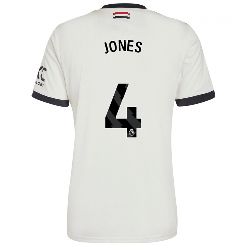 Kandiny Niño Camiseta Phil Jones #4 Blanquecino Equipación Tercera 2024/25 La Camisa