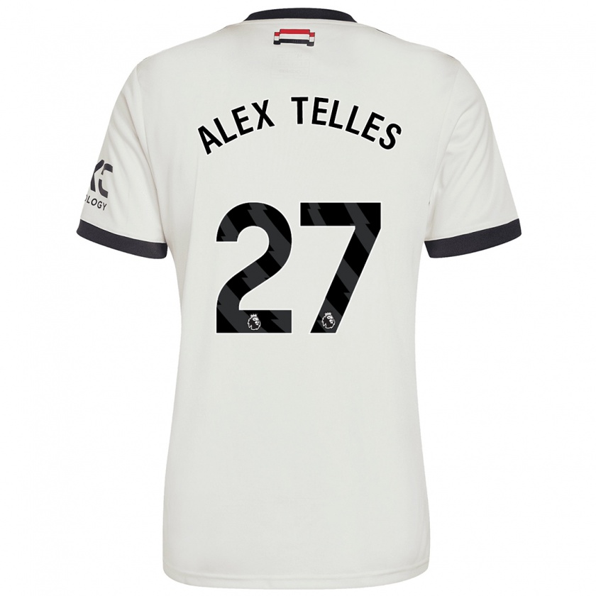 Kandiny Bambino Maglia Alex Nicolao Telles #27 Bianco Sporco Kit Gara Third 2024/25 Maglietta