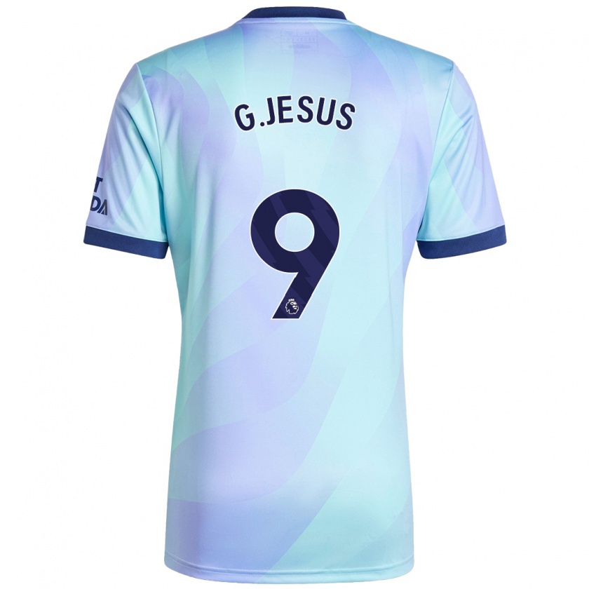 Kandiny Kinderen Gabriel Jesus #9 Aqua Thuisshirt Derde Tenue 2024/25 T-Shirt