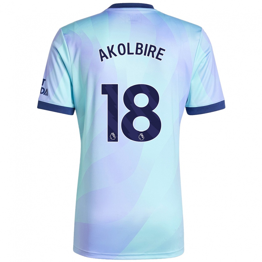 Kandiny Kinderen Bless Akolbire #18 Aqua Thuisshirt Derde Tenue 2024/25 T-Shirt