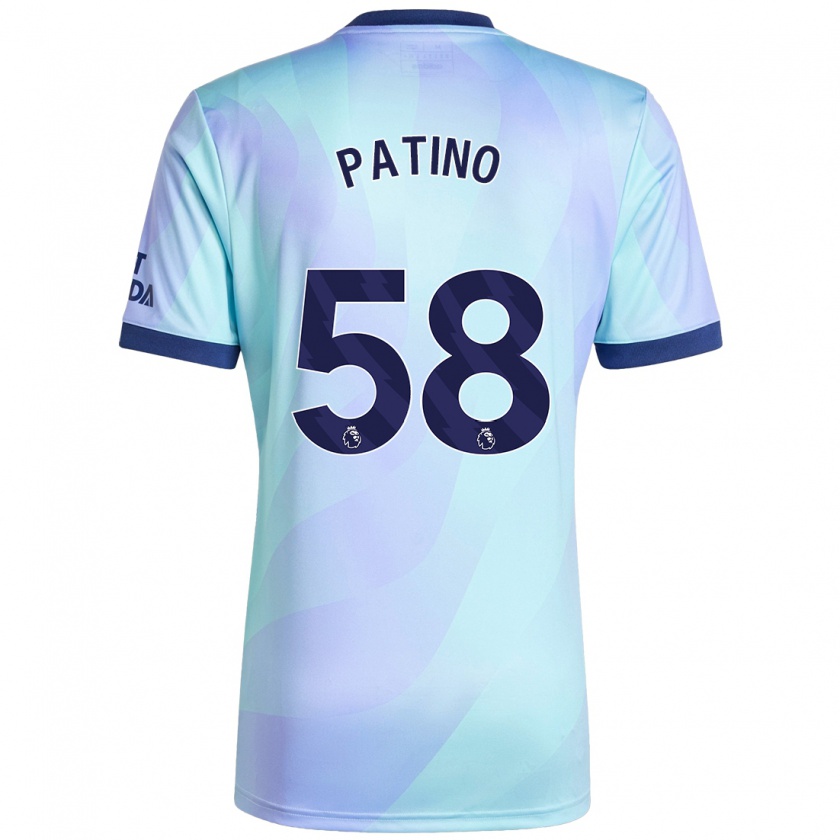 Kandiny Kinderen Charlie Patino #58 Aqua Thuisshirt Derde Tenue 2024/25 T-Shirt België