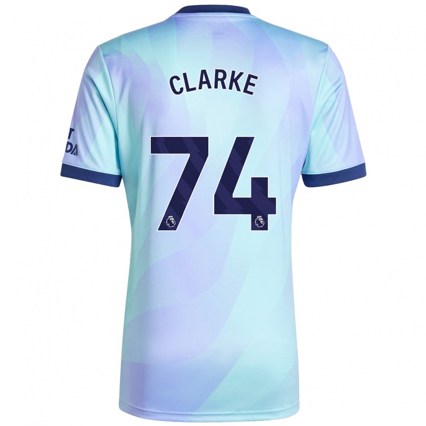 Kandiny Niño Camiseta Brayden Clarke #74 Agua Equipación Tercera 2024/25 La Camisa