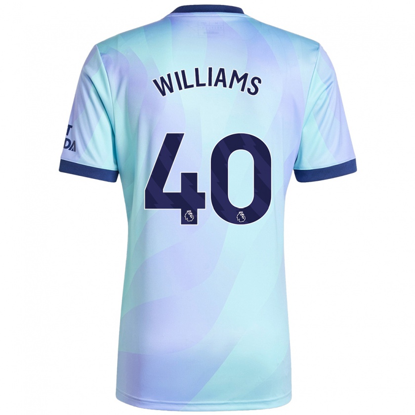 Kandiny Kinderen Naomi Williams #40 Aqua Thuisshirt Derde Tenue 2024/25 T-Shirt België