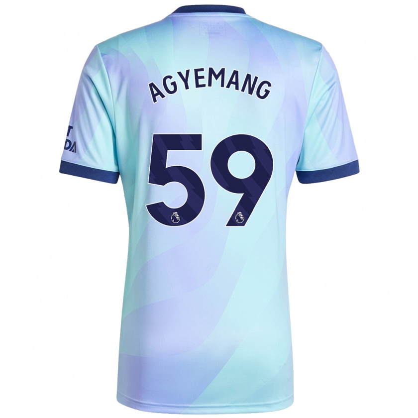 Kandiny Kinderen Michelle Agyemang #59 Aqua Thuisshirt Derde Tenue 2024/25 T-Shirt