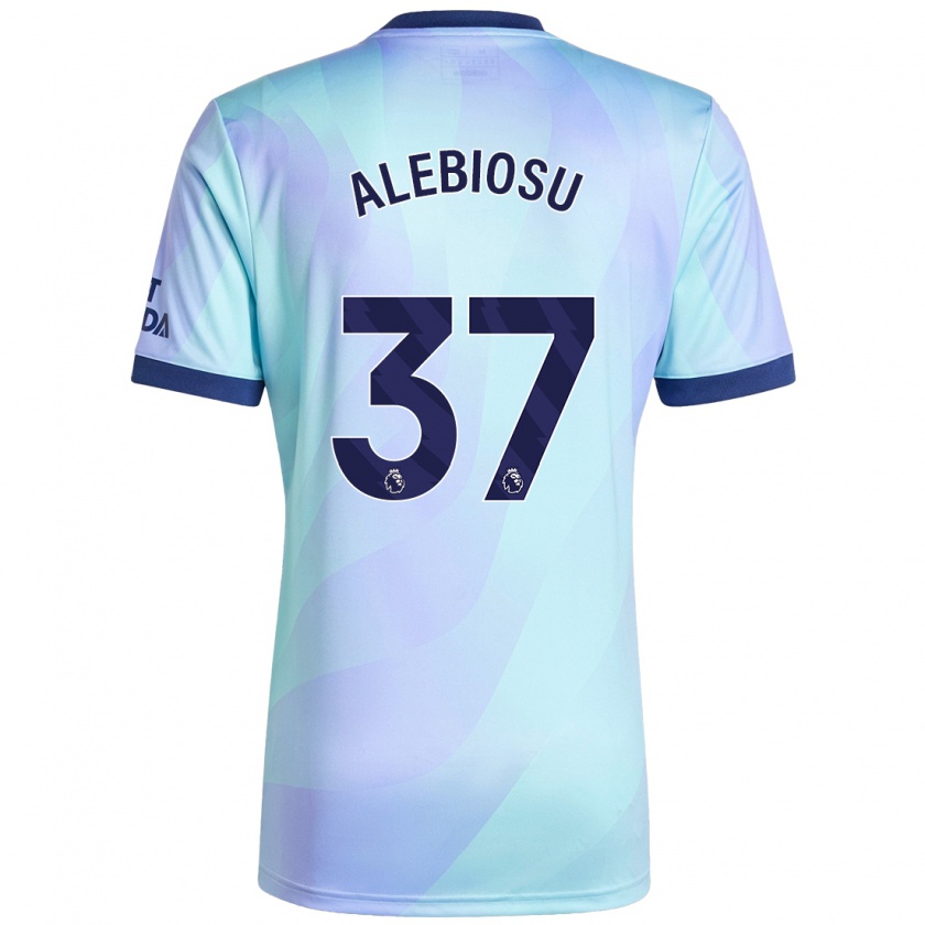 Kandiny Kinderen Ryan Alebiosu #37 Aqua Thuisshirt Derde Tenue 2024/25 T-Shirt