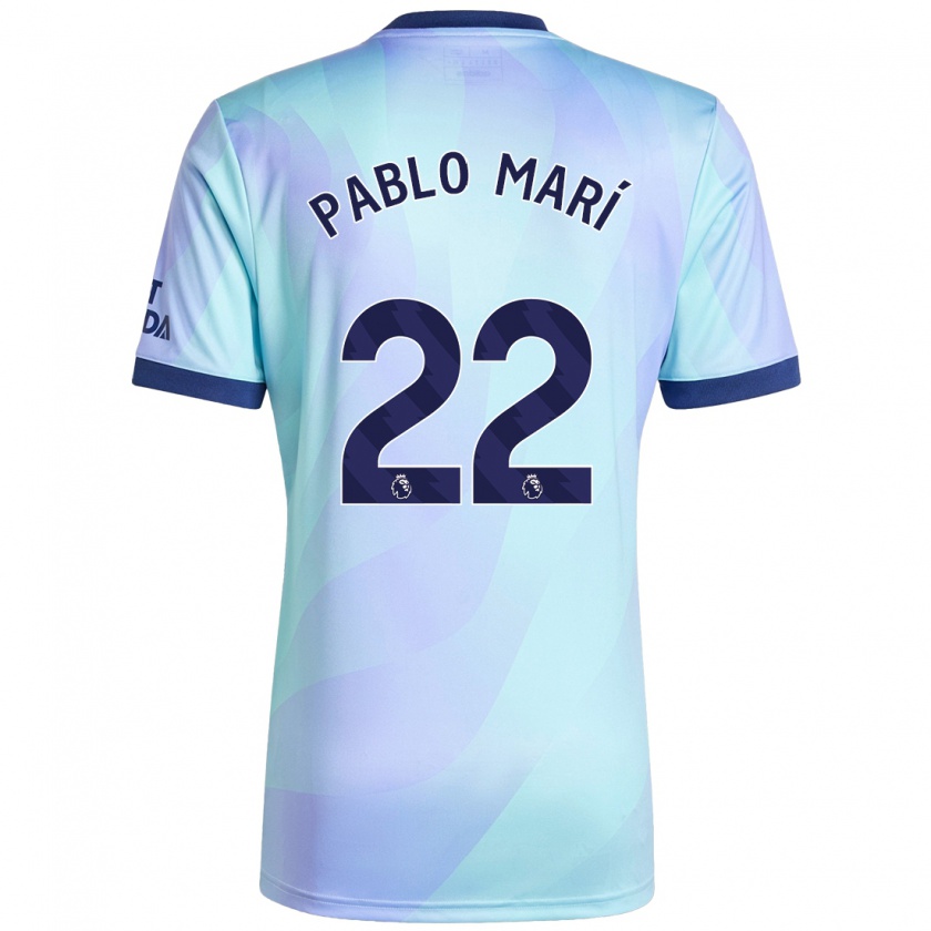 Kandiny Kinderen Pablo Mari #22 Aqua Thuisshirt Derde Tenue 2024/25 T-Shirt