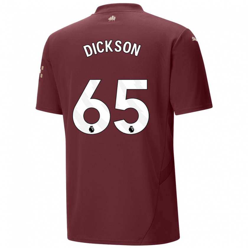 Kandiny Kinderen Will Dickson #65 Kastanjebruin Thuisshirt Derde Tenue 2024/25 T-Shirt