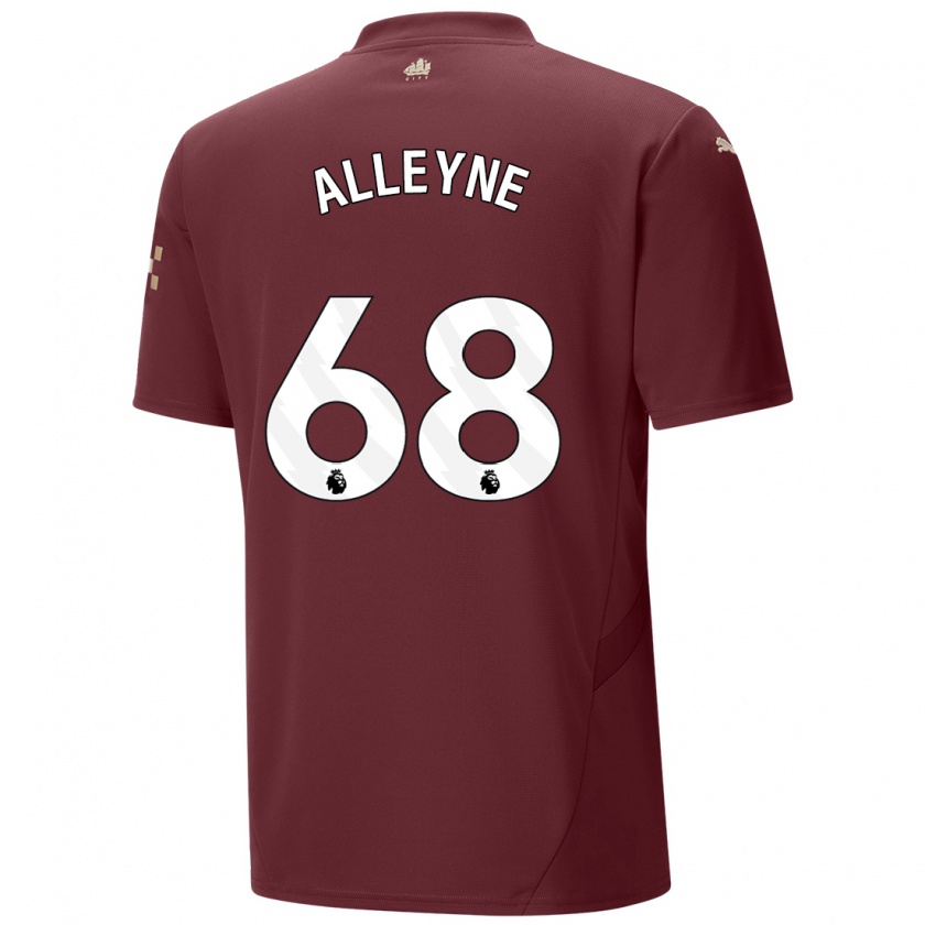 Kandiny Kinderen Max Alleyne #68 Kastanjebruin Thuisshirt Derde Tenue 2024/25 T-Shirt