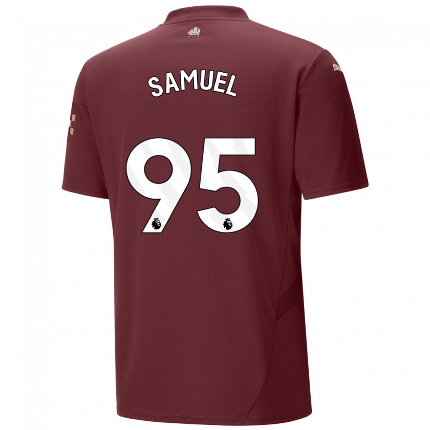 Kandiny Kinderen Lakyle Samuel #95 Kastanjebruin Thuisshirt Derde Tenue 2024/25 T-Shirt