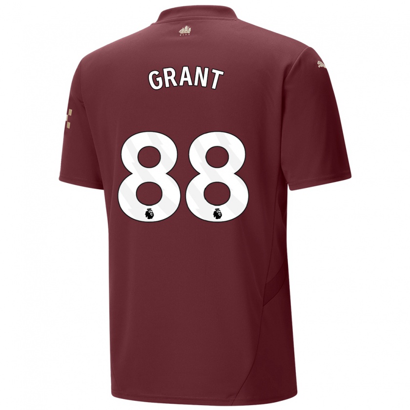 Kandiny Kinderen True Grant #88 Kastanjebruin Thuisshirt Derde Tenue 2024/25 T-Shirt België