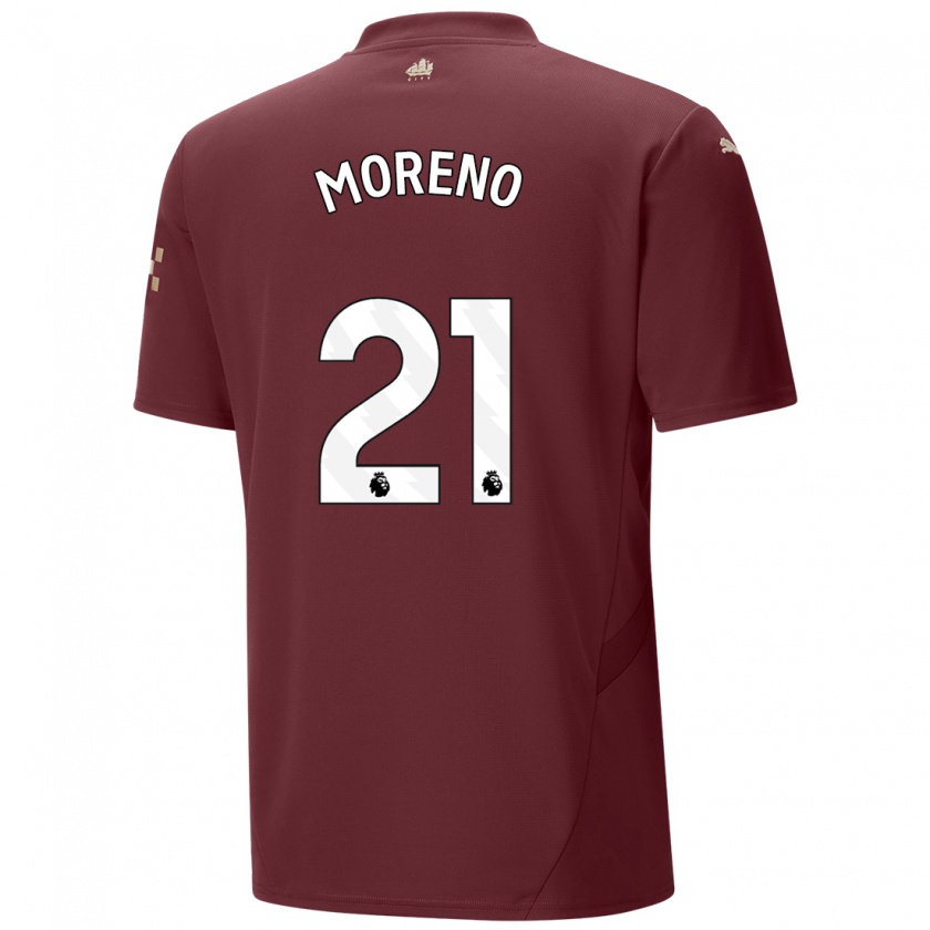 Kandiny Niño Camiseta Marlos Moreno #21 Granate Equipación Tercera 2024/25 La Camisa