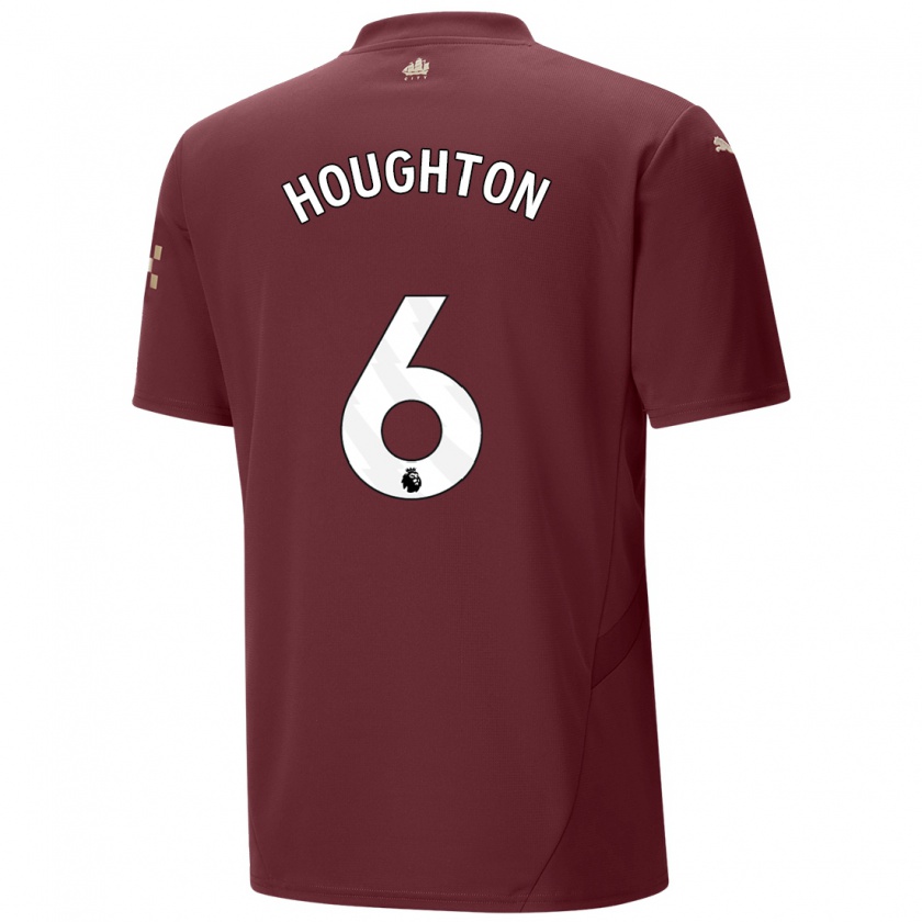 Kandiny Kinderen Steph Houghton #6 Kastanjebruin Thuisshirt Derde Tenue 2024/25 T-Shirt